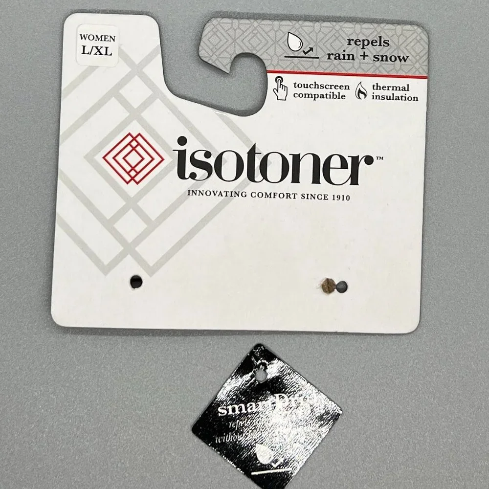 Isotoner Women’s Black L/XL Touchscreen Gloves LIKE NEW - Picture 4 of 5